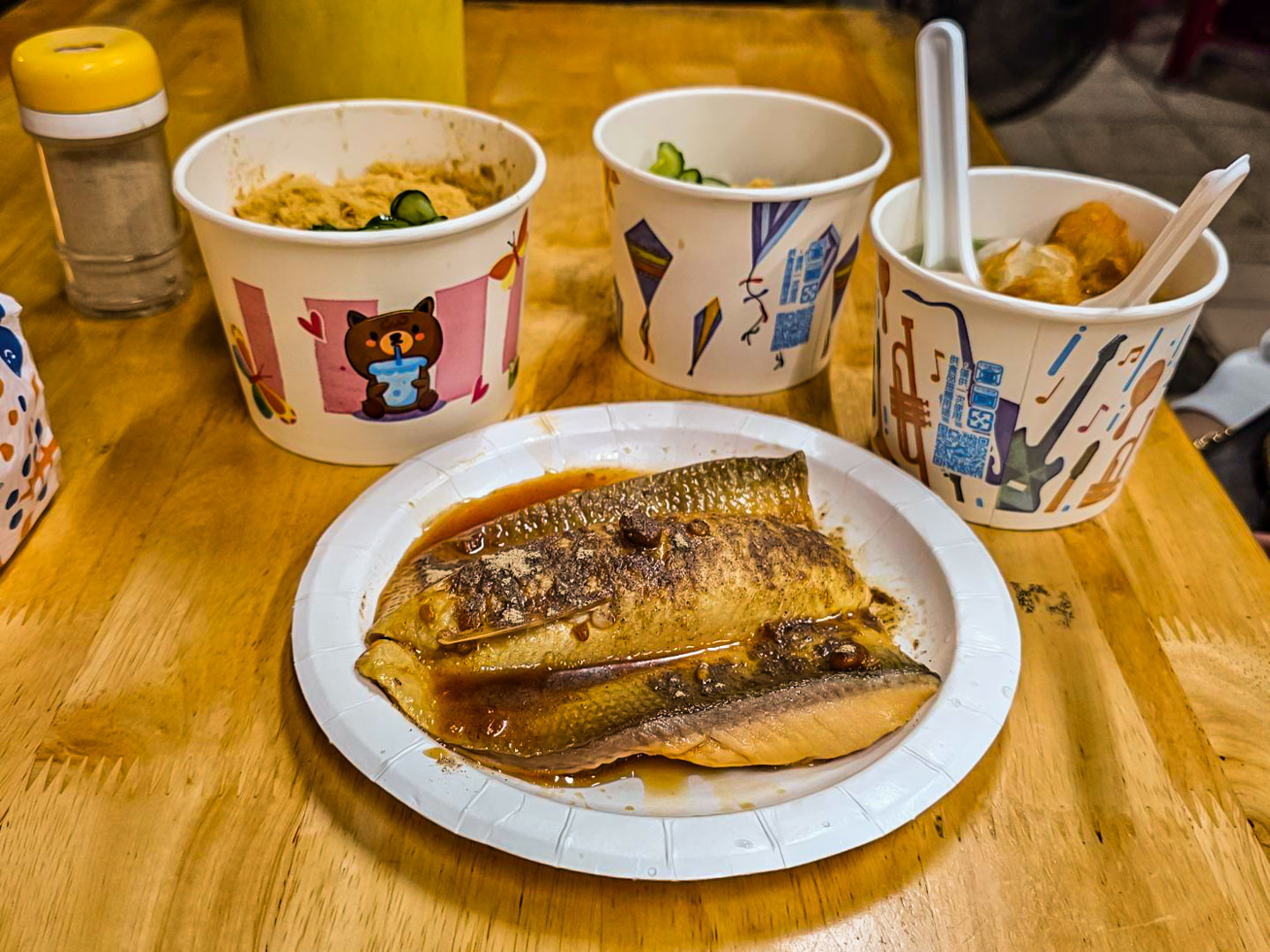 桃園宵夜,溫家台南米糕 虱目魚